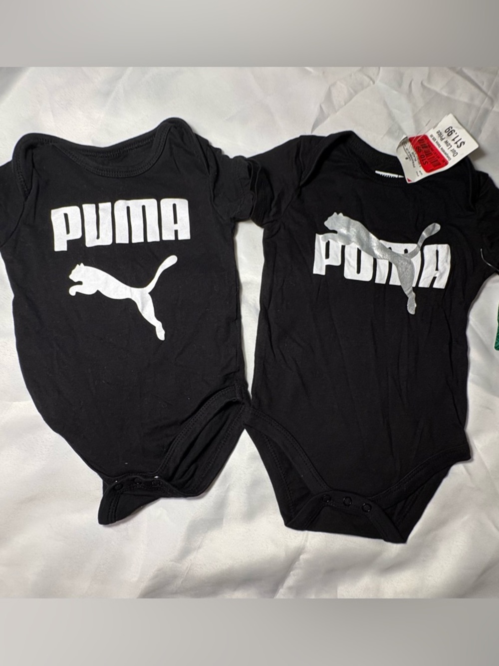 Puma Baby Onesie Bundle 3-6M Black Logo NWT + Like New